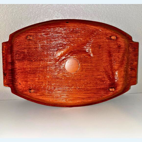 Vintage 1959 Multi Products Carved Duck Tray – Mid-Century Faux Wood Catchall - Picture 3 of 9